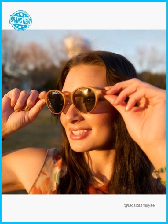 Polarized Round Retro Sunglasses Classic Style Universal Fit UV Protection main image 4